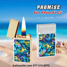 BẬT LỬA XĂNG ĐÁ PROMISE KHẢM XÀ CỪ KIM LOẠI - XÀI XĂNG