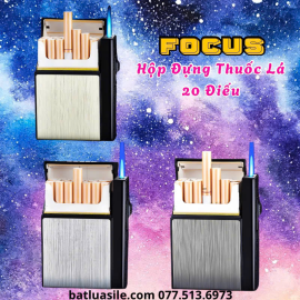BẬT LỬA KHÒ HỘP ĐỰNG THUỐC FOCUS 2IN1 CÓ THỂ THÁO RỜI ĐỂ ĐƯỢC 20 ĐIẾU XÀI GAS - FULL BOX