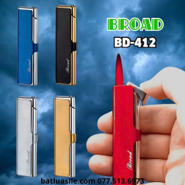 BẬT LỬA KHÒ BROAD TRƠN NHIỀU MÀU BD-271 KIM LOẠI - XÀI GAS