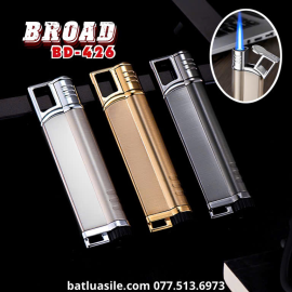 BẬT LỬA KHÒ BROAD TRƠN BÓNG BD-426 KIM LOẠI - XÀI GAS