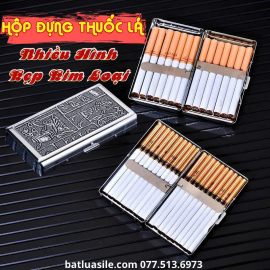 HỘP ĐỰNG THUỐC LÁ NHIỀU HÌNH HF-913 KẸP KIM LOẠI ĐỂ ĐƯỢC 3 LOẠI ( ĐIẾU LỚN - VỪA - NHỎ ) - FULL BOX
