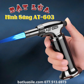 BẬT LỬA KHÒ 3 TIA HÌNH SÚNG MỒI BẾP AT-603 FULL BOX - XÀI GAS