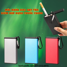 MÓC KHÓA GẠT TÀN THUỐC KIÊM HỘP ĐỰNG THUỐC 3IN1 YH005 DI ĐỘNG - KIM LOẠI