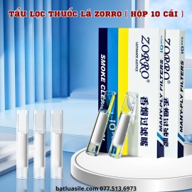 TẨU LỌC THUỐC LÁ ZORRO - HỘP 1O CÁI 
