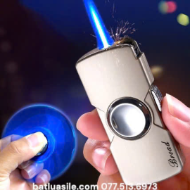 BẬT LỬA KHÒ GAS ĐÁ RÃNH TAY CON QUAY BROAD 369 KIM LOẠI - XÀI GAS