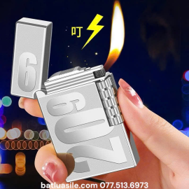 BẬT LỬA GAS ĐÁ DUPONT 2099 MẪU D-7 KIM LOẠI - XÀI GAS