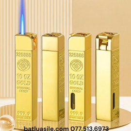 BẬT LỬA KHÒ HONEST GAS LỘ THIÊN HÌNH THANH VÀNG 999.9 KIM LOẠI - XÀI GAS