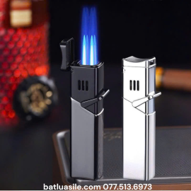 BẬT LỬA KHÒ 4 TIA GAS LỘ THIÊN HONEST 520 CÓ LED ĐÈN NHẤP NHÁY - XÀI GAS