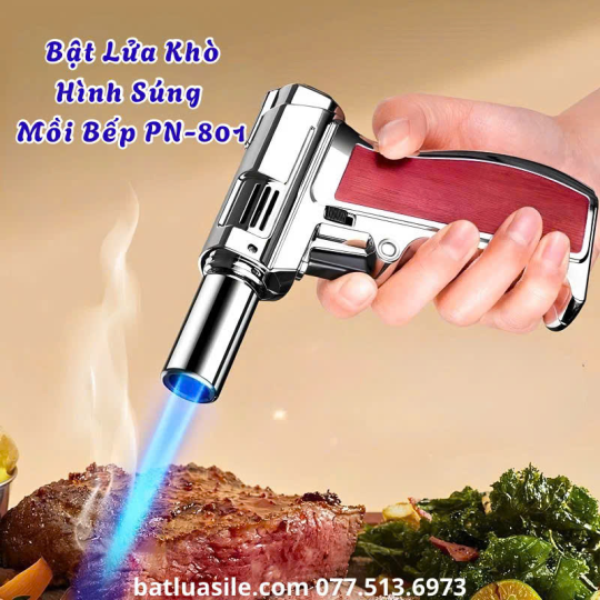 BẬT LỬA KHÒ HÌNH SÚNG MỒI BẾP PN-801 FULL BOX - XÀI GAS