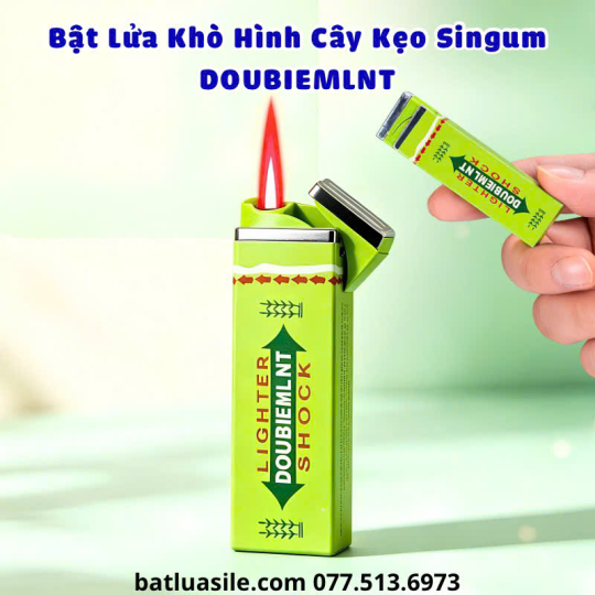 BẬT LỬA KHÒ HÌNH CÂY KẸO SINGUM DOUBIEMLNT FULL BOX – XÀI GAS