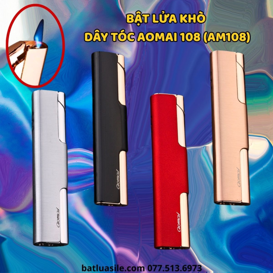 BẬT LỬA KHÒ DÂY TÓC AOMAI 108 (AM108) KIM LOẠI - XÀI GAS