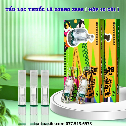 TẨU LỌC THUỐC LÁ ZORRO Z895 - HỘP 1O CÁI 