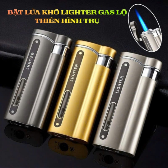 BẬT LỬA KHÒ LIGHTER GAS LỘ THIÊN HÌNH TRỤ KIM LOẠI - XÀI GAS