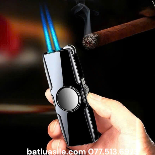 BẬT LỬA KHÒ GAS ĐÁ RÃNH TAY 2 TIA CON QUAY - XÀI GA 