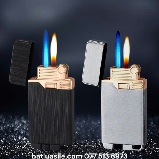 BẬT LỬA GAS ĐÁ DOLPHIN 2 CHẾ ĐỘ LỬA DP-833 KIM LOẠI - XÀI GAS