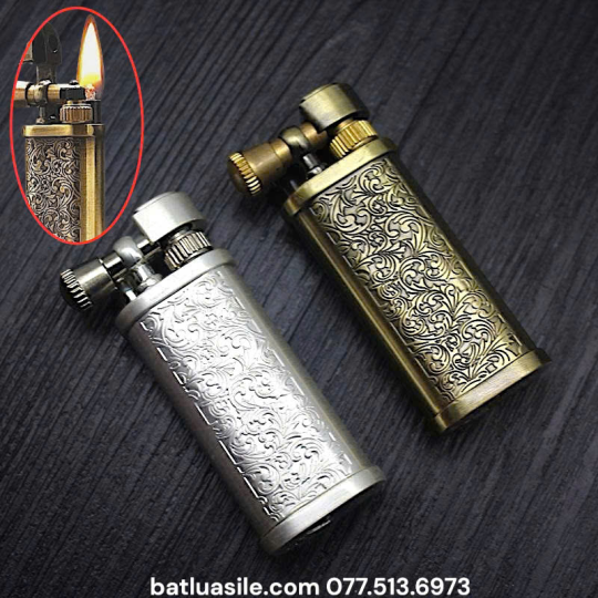 BẬT LỬA XĂNG ĐÁ PROMISE PR320 HOA VĂN ĐÁNH LỬA NGANG - XÀI XĂNG