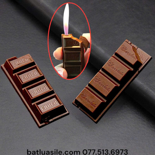 BẬT LỬA HÌNH THANH KẸO CHOCOLATE - XÀI GAS