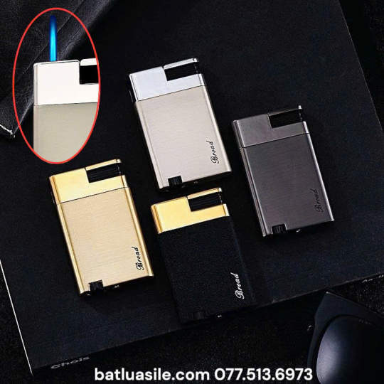 BẬT LỬA KHÒ BROAD TRƠN SIÊU MỎNG BD433 KIM LOẠI – XÀI GAS