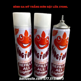 BÌNH GA MỸ TRẮNG BƠM BẬT LỬA 170ML