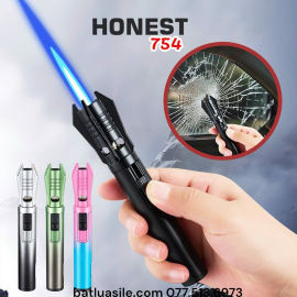 BẬT LỬA KHÒ HONEST 754 SIZE 13.6CM TIA KHÒ CỰC MẠNH ( KIM LOẠI ) - XÀI GA