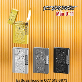 BẬT LỬA DUPONT GAS ĐÁ HÌNH HOA VĂN MẪU D-11 ( XÀI GAS )