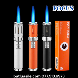 BẬT LỬA KHÒ FOCUS HÌNH TRỤ SIZE 11CM - XÀI GA - CÓ HỘP