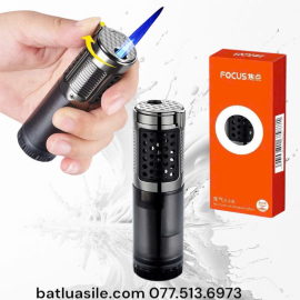 BẬT LỬA KHÒ GAS LỘ THIÊN FOCUS HÌNH TRỤ SIZE 9.6CM - XÀI GA - CÓ HỘP