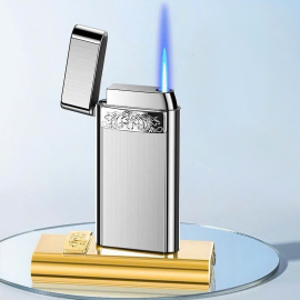 BẬT LỬA KHÒ TRƠN HÌNH HOA VĂN MẪU DK-212 - XÀI GA - ( #VÀNG, #ĐEN, #BẠC )