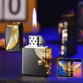 BẬT LỬA ZIPPO TRƠN BÓNG HÌNH CON NGỰA THIÊN THẦN ( XÀI GA )
