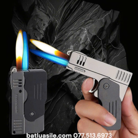 BẬT LỬA 2 TIA HÌNH SÚNG 2IN1 GẤP GỌN - XÀI GA