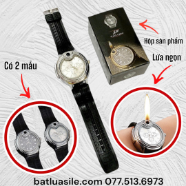 BẬT LỬA ĐỒNG HỒ 2IN1 DÂY ĐEO TAY SILICON - XÀI GA - CÓ HỘP