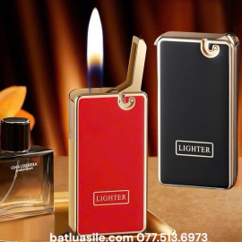 BẬT LỬA GAS ĐÁ CHẠM BẬT 2 KIỂU LIGHTER PHỦ SƠN MÀI - XÀI GA