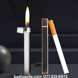 BẬT LỬA GAS ĐÁ ZORRO SH-369 HÌNH THANH DÀI TRƠN KIM LOẠI - XÀI GA