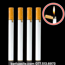 BẬT LỬA GAS ĐÁ HÌNH ĐIẾU THUỐC LÁ SIZE 8.5CM ( KIM LOẠI ) - ( XÀI GA )