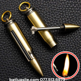 BẬT LỬA MÓC KHÓA DIÊM XĂNG VĨNH CỮU HÌNH VIÊN ĐẠN - XÀI XĂNG