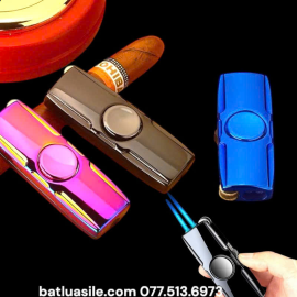 BẬT LỬA KHÒ GAS ĐÁ RÃNH TAY 2 TIA CON QUAY - XÀI GA 