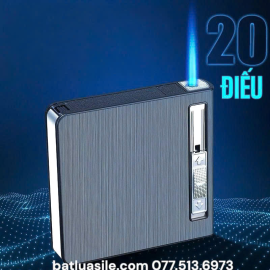 BẬT LỬA KHÒ HỘP THUỐC 2IN1 ĐỰNG ĐƯỢC 20 ĐIẾU - XÀI GA