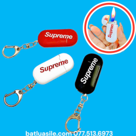 BẬT LỬA MÓC KHÓA SUPREME GAS ĐÁ RÃNH TAY - XÀI GA