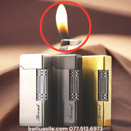 BẬT LỬA DUPONT MINI PHIÊN BẢN BROAD TRƠN BD-309 KIM LOẠI - XÀI GAS